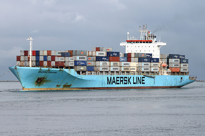 Maersk is expected to report strong volume and revenue on the key east-west trades. Photo credit: Shutterstock